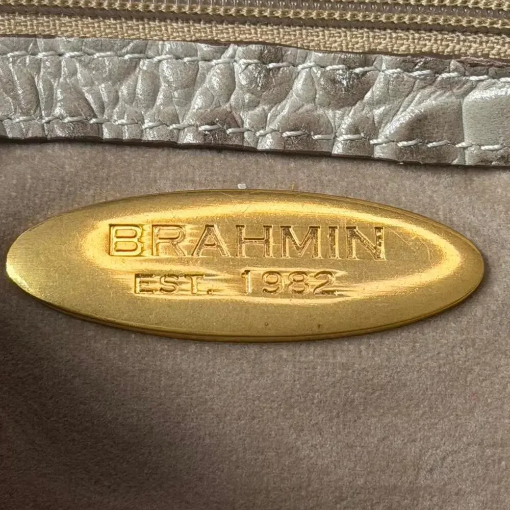 Brahmin croc embossed